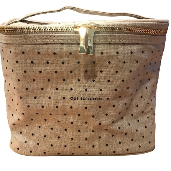 Kate Spade Out To Lunch Tote Cream Black Polka Dot - Picture 1 of 9